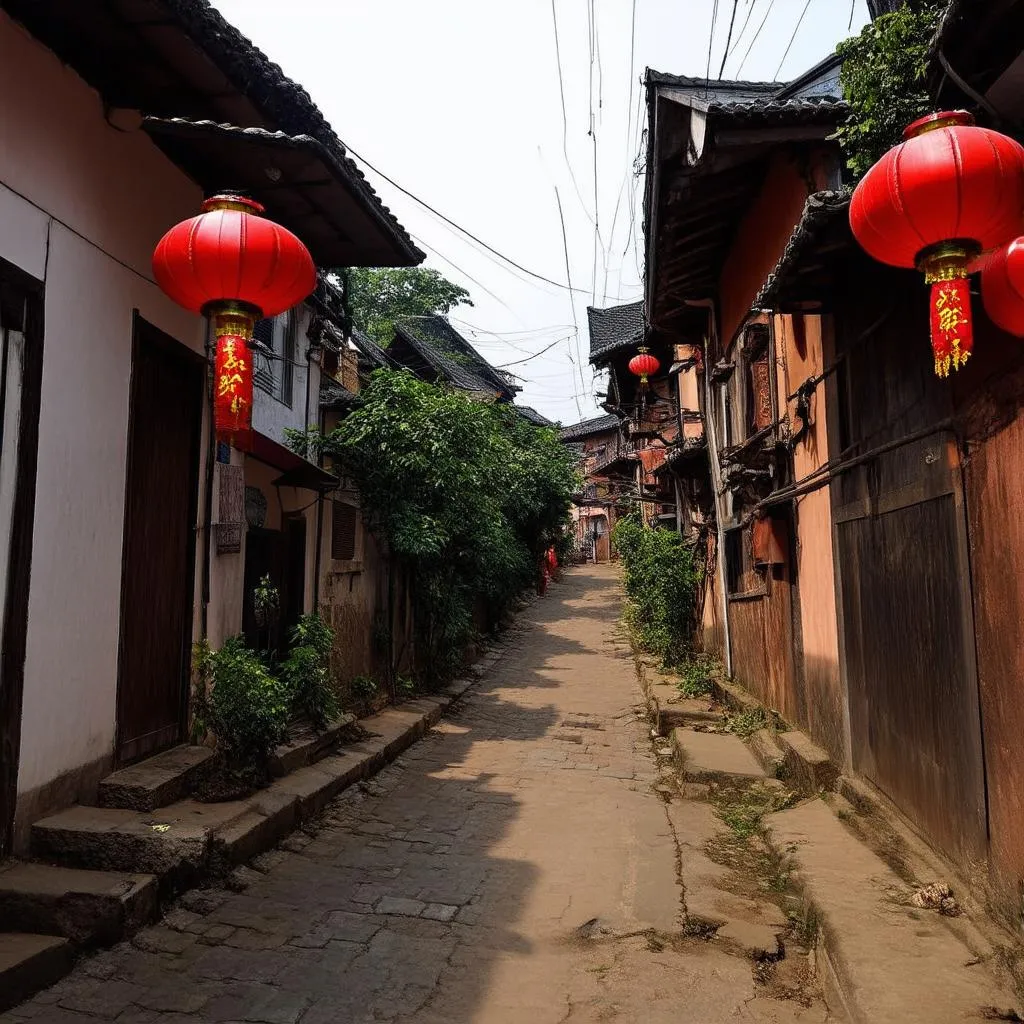 Narrow village street